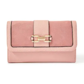 Accessorize London Women's Faux Leather Nude Snaffle Wallet