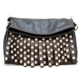 Anthracite clutch with crystals