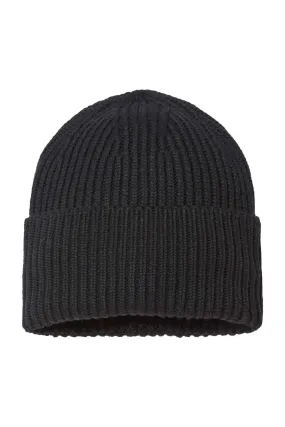 Atlantis Headwear Mens Sustainable Chunky Rib Cuffed Beanie - Black