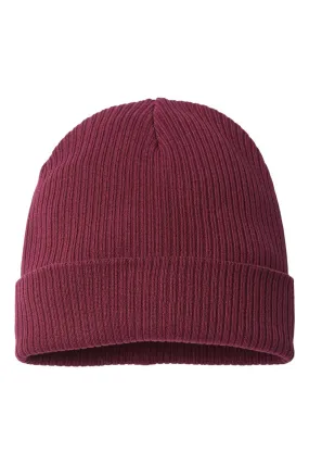 Atlantis Headwear Mens Sustainable Cuffed Beanie - Burgundy