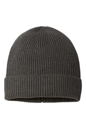 Atlantis Headwear Mens Sustainable Fine Rib Cuffed Beanie - Dark Grey