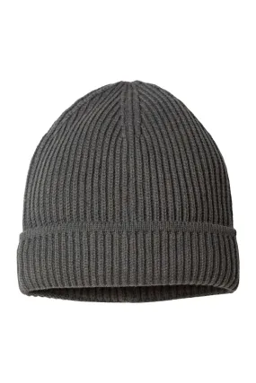 Atlantis Headwear Mens Sustainable Finish Edge Cuffed Beanie - Dark Grey