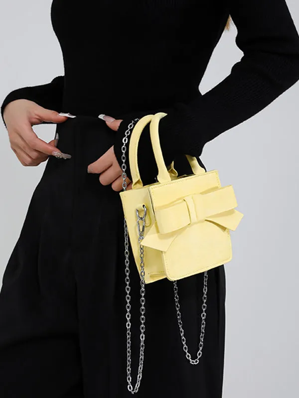 Bowknot Chains Split-Joint Handbags Crossbody Bags Bags Accessories Bags