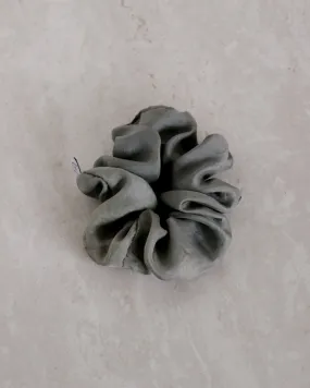 Charcoal Silk Plant Dyed Scrunchie