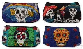 Day of the Dead Canvas Cosmetic Bags-8 Pack