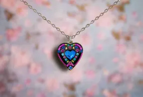 Firefly Jewelry Rose Heart Collection Pendant Necklace-8708BB