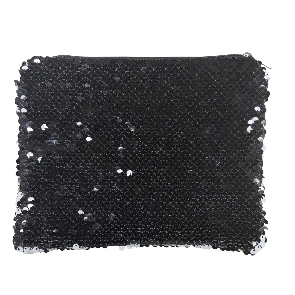 FULL CARTON - 50 x Sequin Handbags/ Cosmetic/Purses - 15cm x 20cm - BLACK