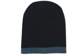 Headwear Two Tone Cable Knit Beanie X12