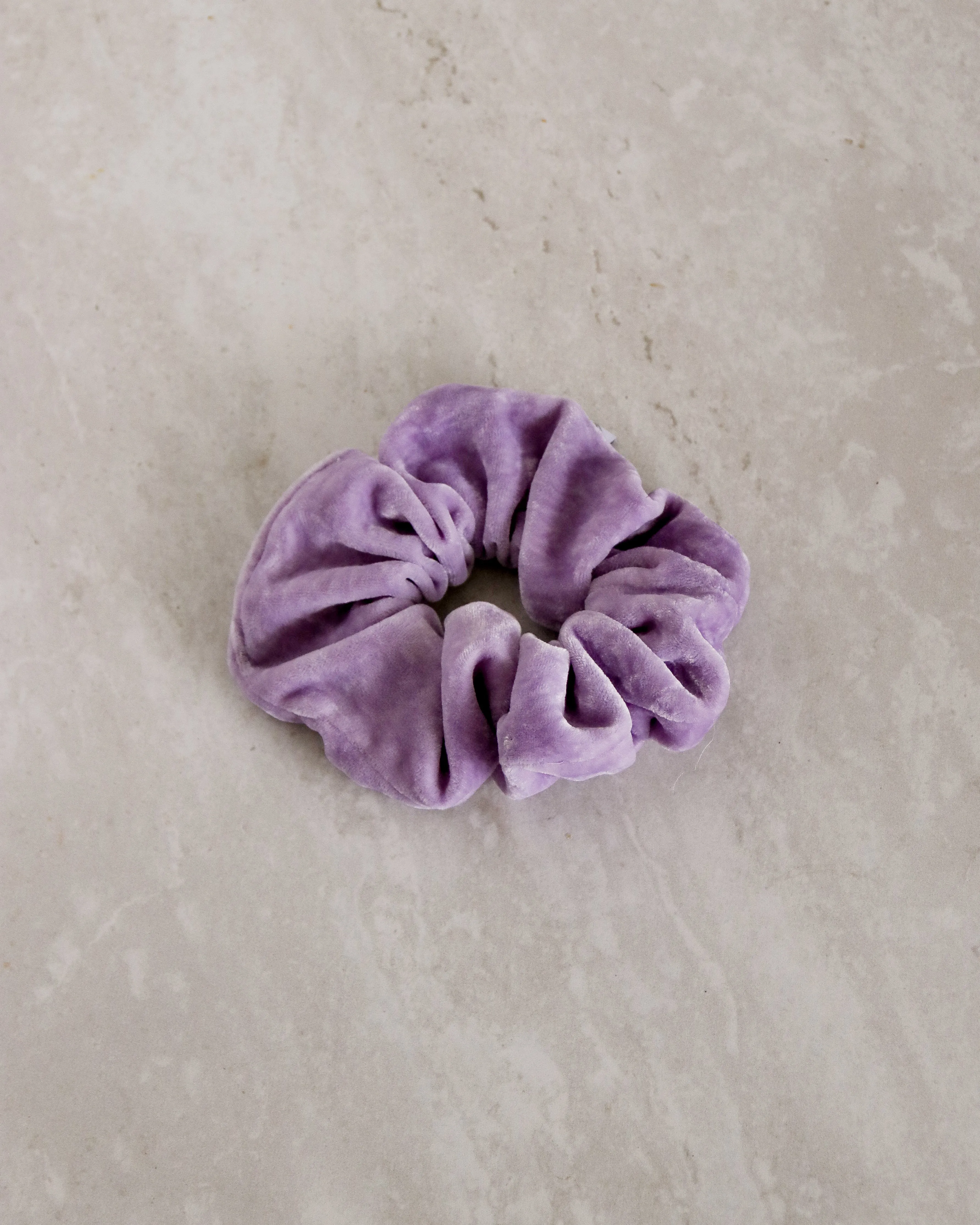 Lavender Silk Velvet Plant Dyed Scrunchie