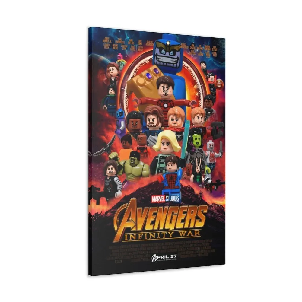 MOC  Compatible  Avengers Infinity Wars  Movie Wall Art Canvas Art With Backing.