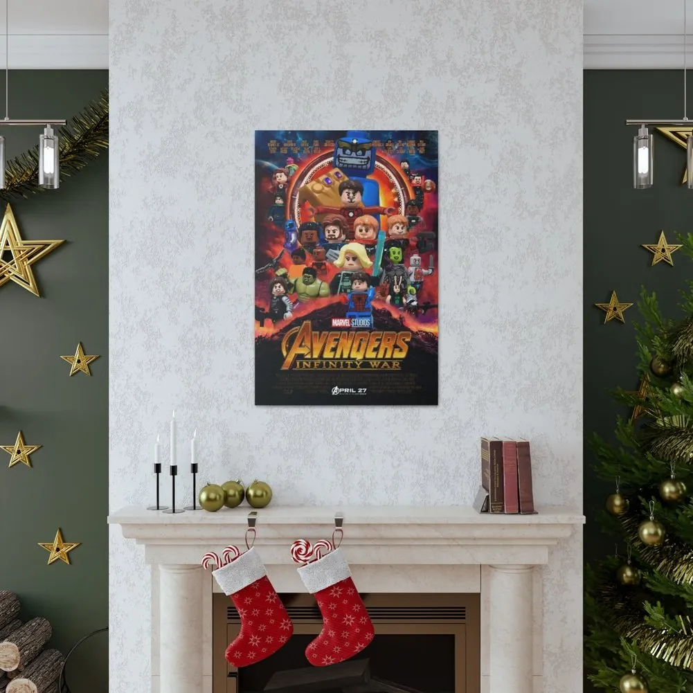 MOC  Compatible  Avengers Infinity Wars  Movie Wall Art Canvas Art With Backing.