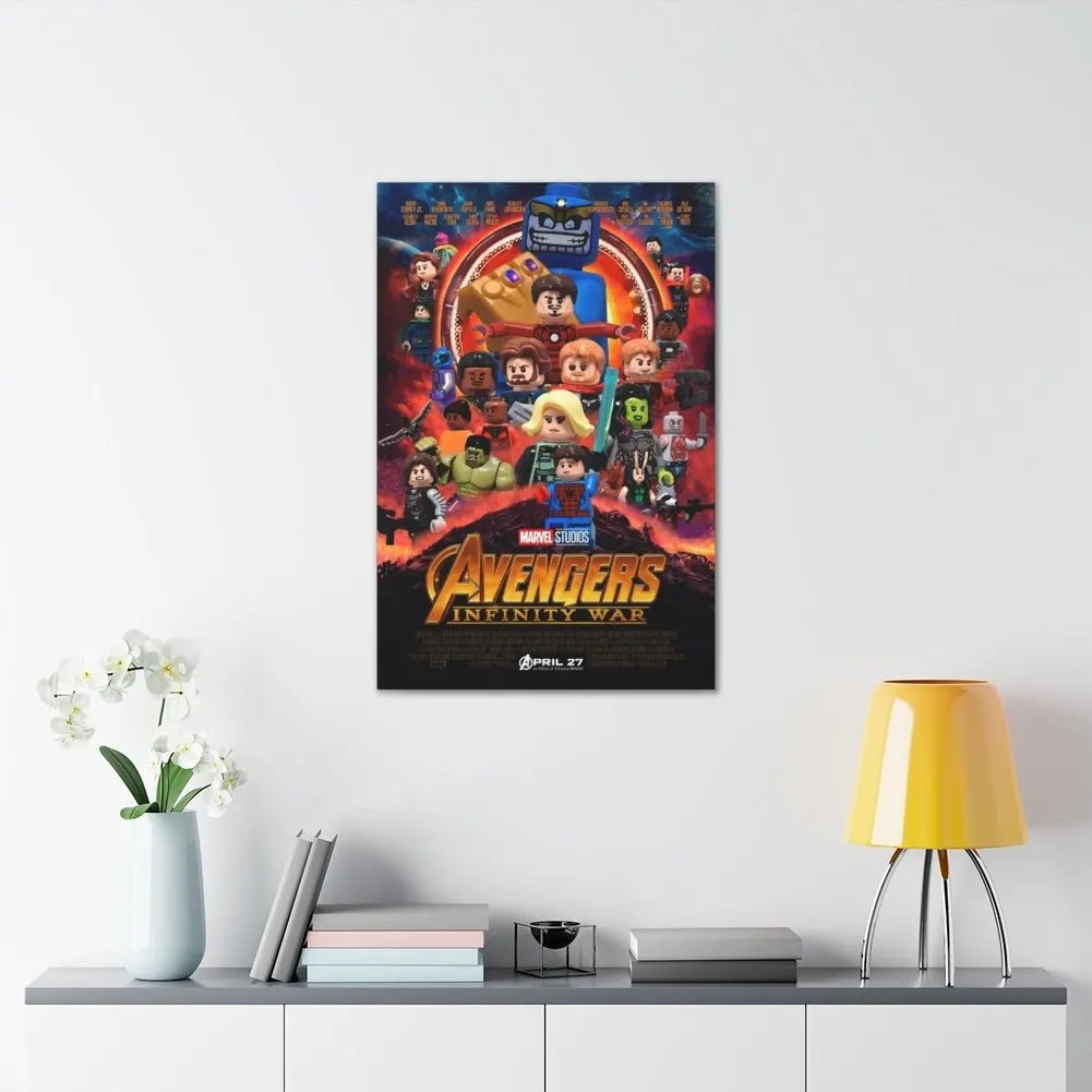 MOC  Compatible  Avengers Infinity Wars  Movie Wall Art Canvas Art With Backing.