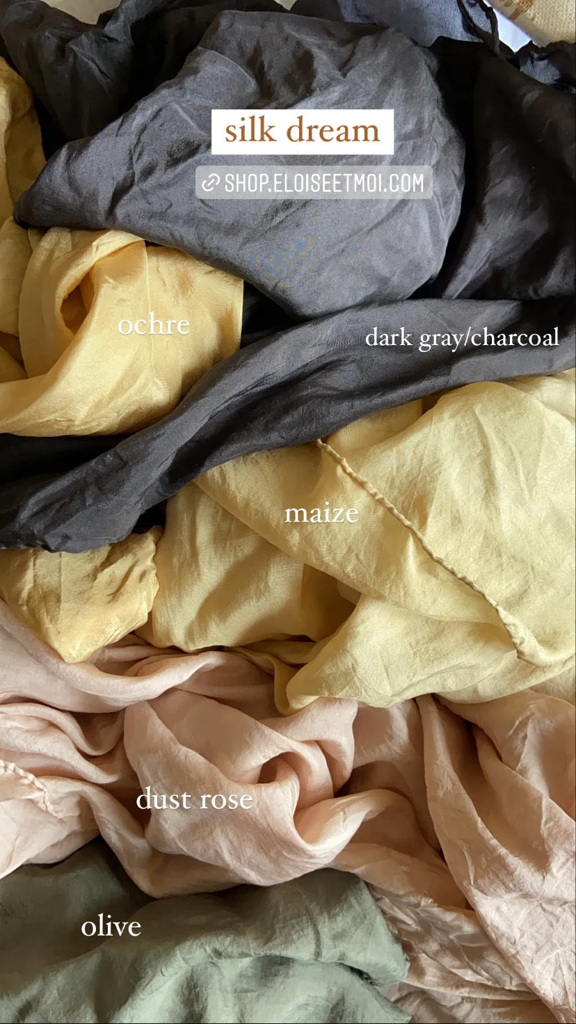 Naturally Dyed 100% Silk Scarves Neutral Earthy tones