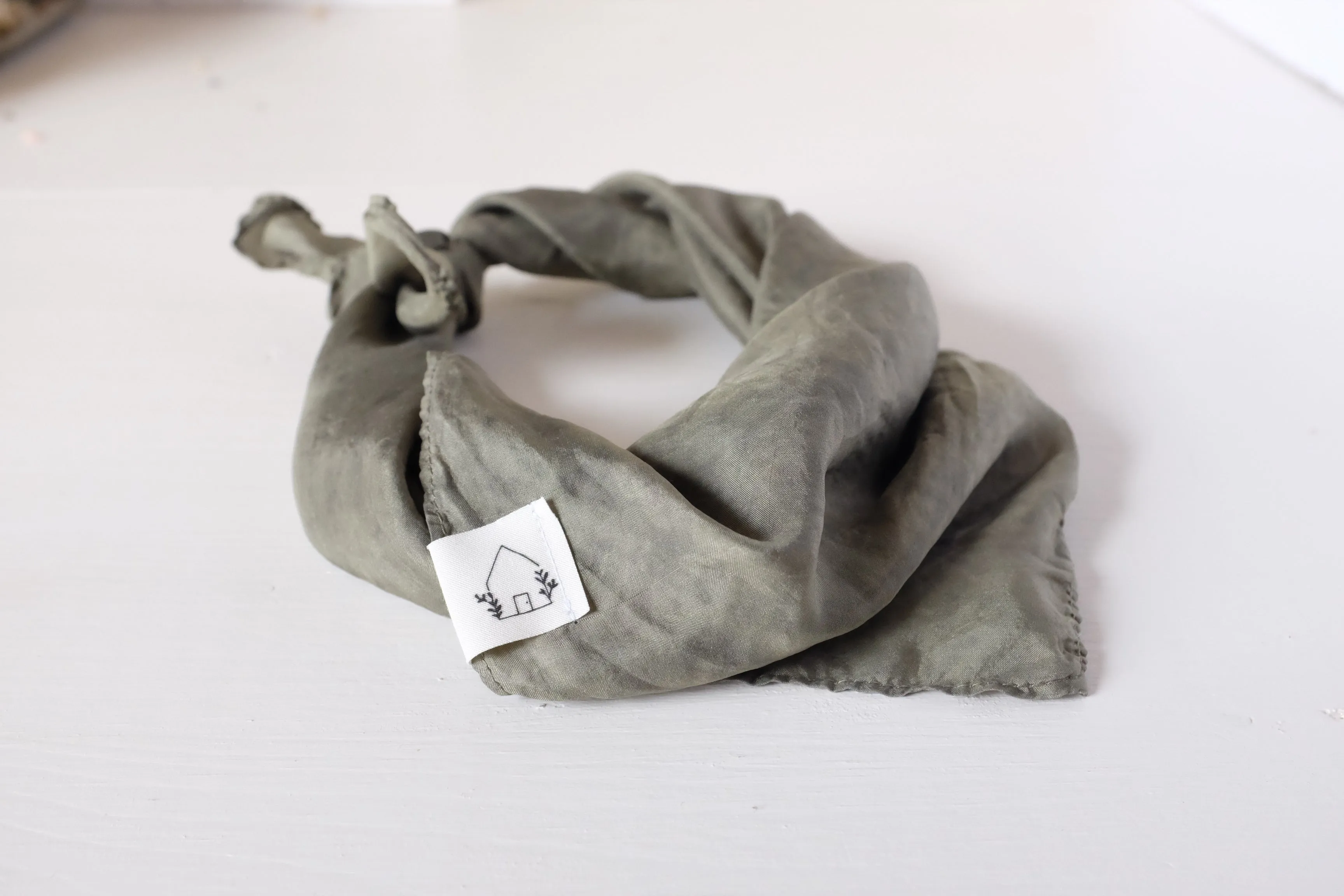 Naturally Dyed 100% Silk Scarves Neutral Earthy tones