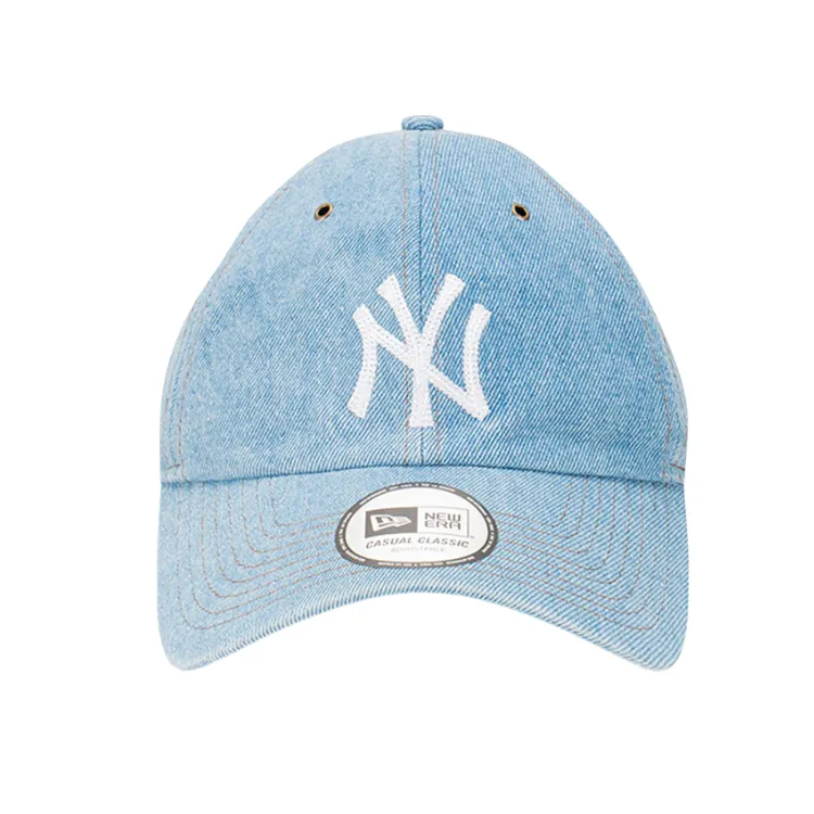 New Era New York Yankees Casual Classic - Washed Indigo Denim/White