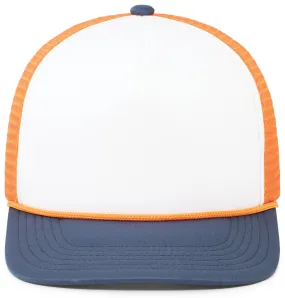 Pacific Headwear Foamie Fresh Trucker Cap - White/Orange/Navy