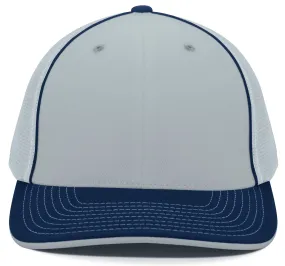 Pacific Headwear Trucker PacFlex Cap - Silver/Navy