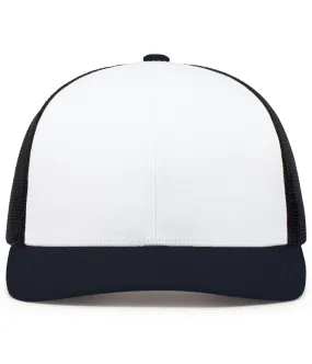 Pacific Headwear Trucker Snapback Cap - White/Navy