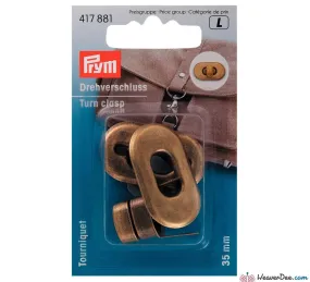 PRYM Antique Brass Turn Clasp