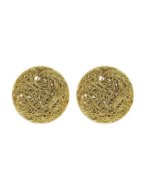 Round Nest Studs - Golden