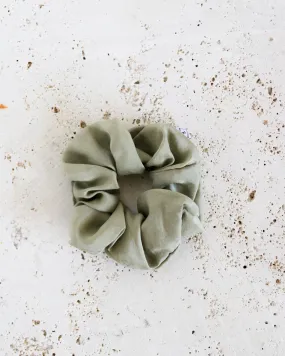 Sage Silk Plant Dyed Scrunchie