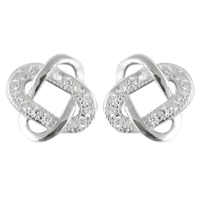 Stunning Cubic Zirconia Gemstone Silver Earrings - Elegant Jewelry