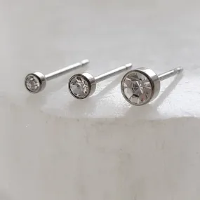 Titanium Diamond CZ Studs