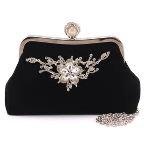 Women "MAURIEL" Stylish Embellished Brooch Chichi Top Clutch