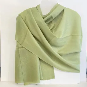 Wool and Silk Scarf - Sage